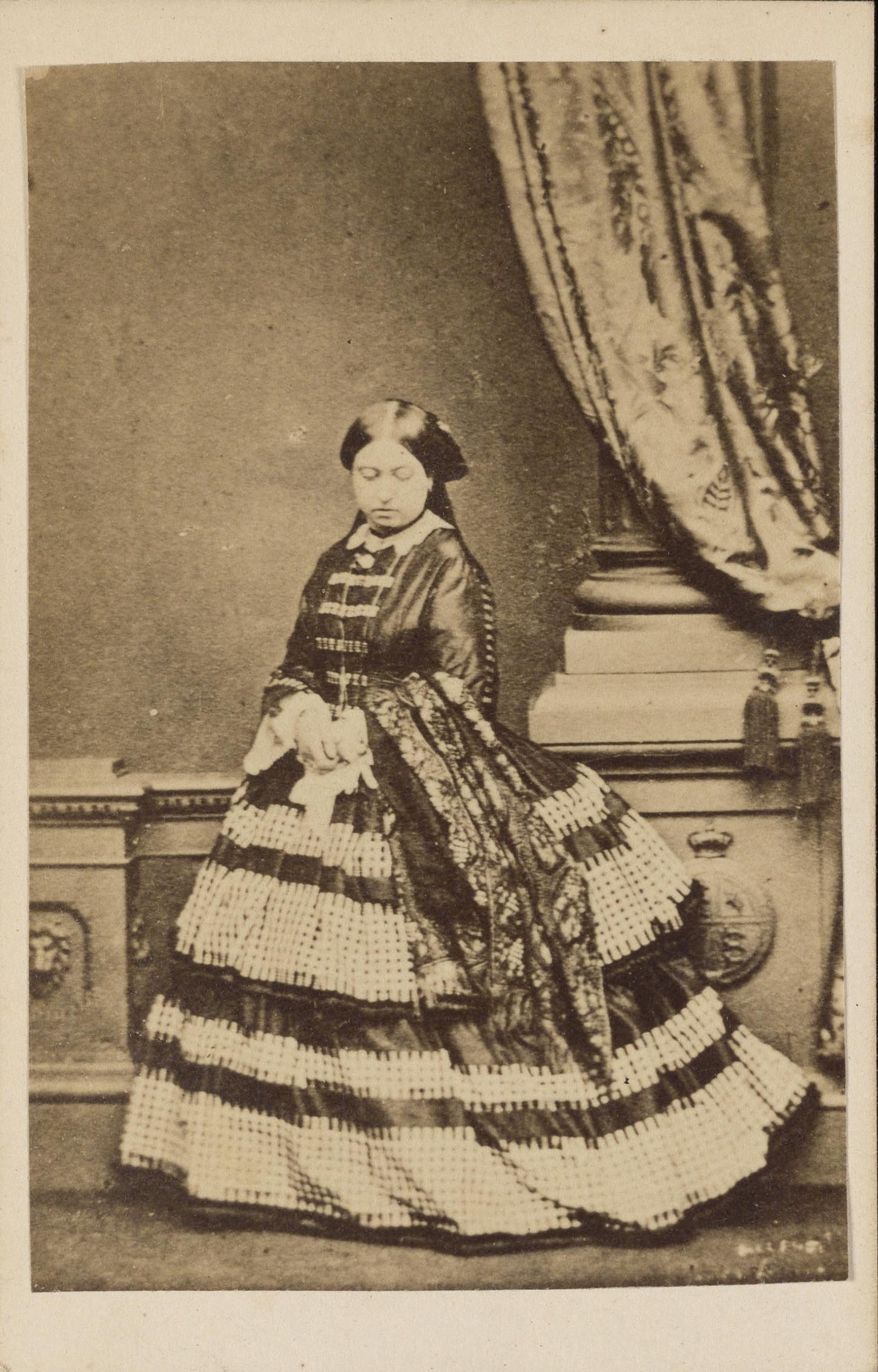 J. E. Mayall. Photograph of Victoria in carte-de-visite form, March 1, 1861.