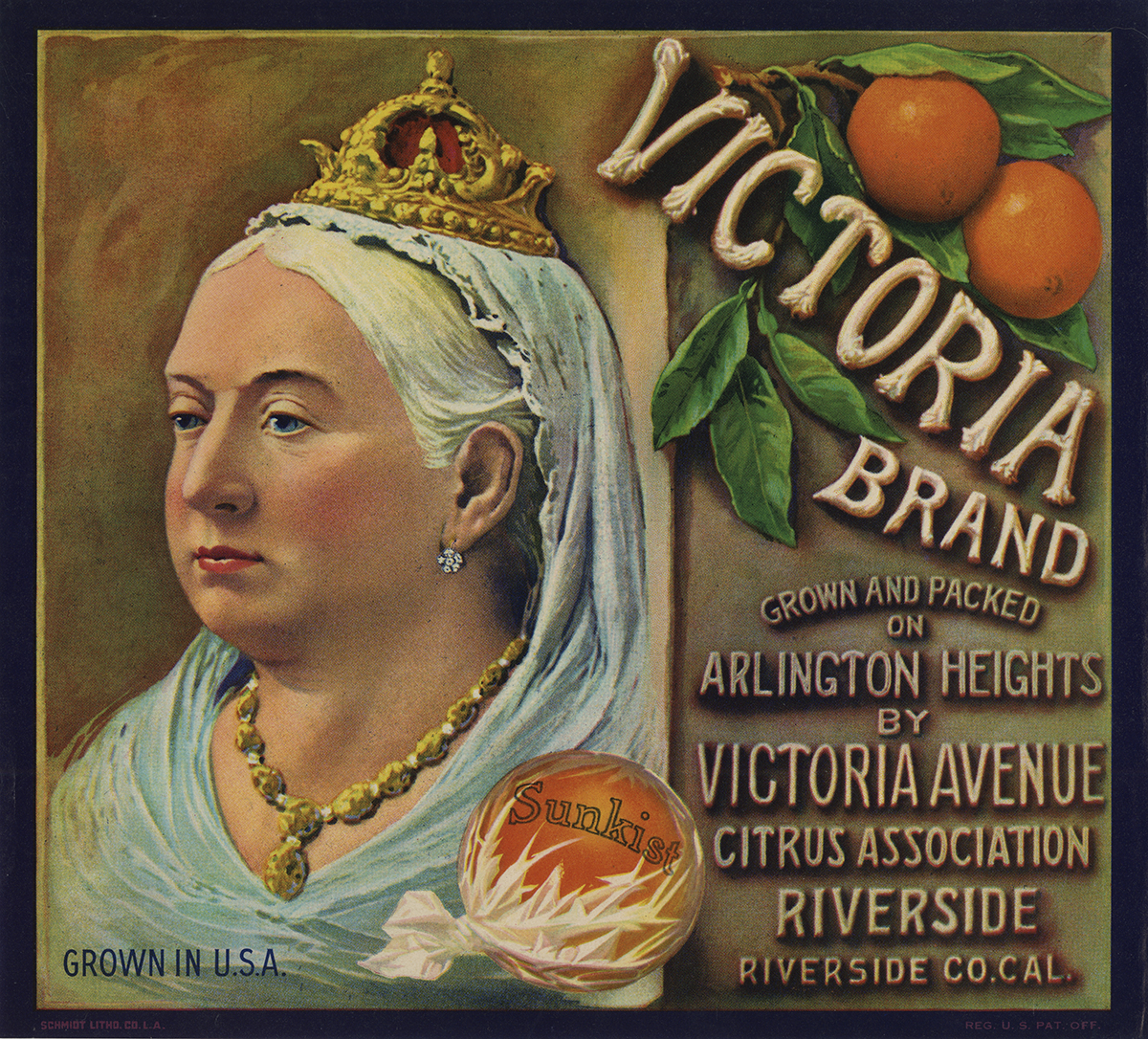 Orange crate label, ca. 1930s.