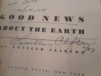 autograph of Lucille Clifton 
